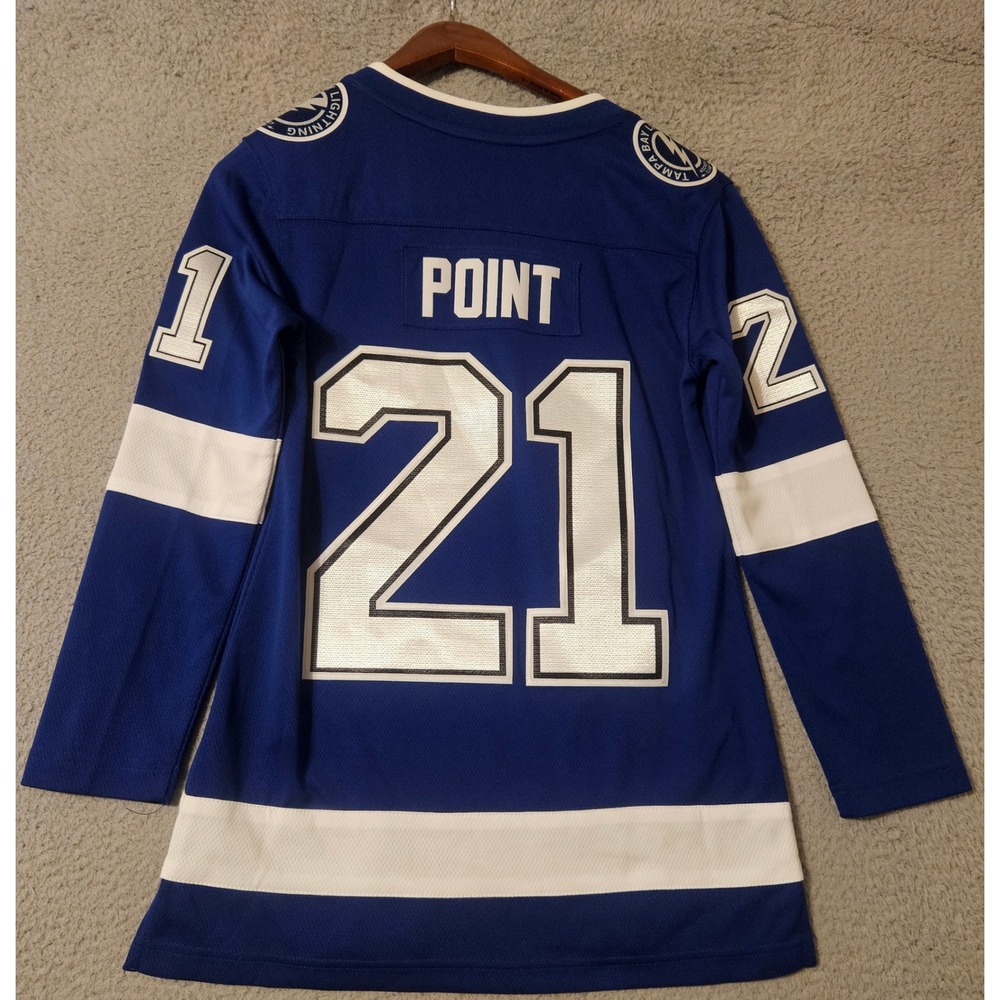 Fanatics Tampa Bay Lightning NHL Jersey Womens XS Blue #21 Point Hockey Shirt